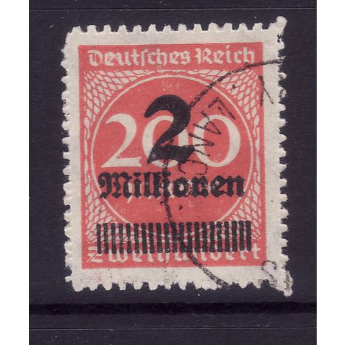 GERMANY 1923 2M on 200M ROSE PINK SG 302 FINE USED#3