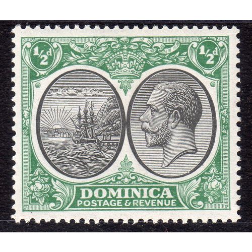 Dominica Sg71 1/2d Blue-Green Fresh unmounted mint MNH (G175)