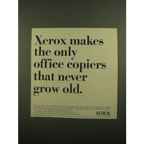 1965 Xerox Copiers Ad - Never Grow Old