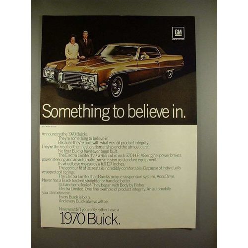 1970 Buick Electra Limited Car Ad - Believe In