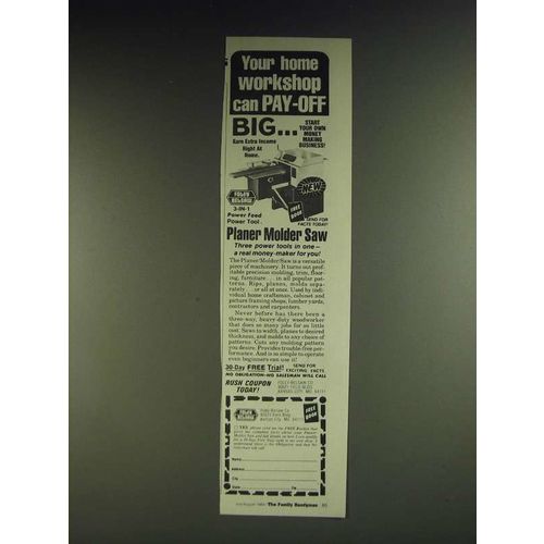 1984 Foley-Belsaw Planer - Molder - Saw Ad - Your home workshop can pay-off big