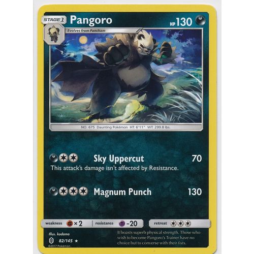 Pokemon Sun & Moon Guardians Rising 82/145 Pangoro