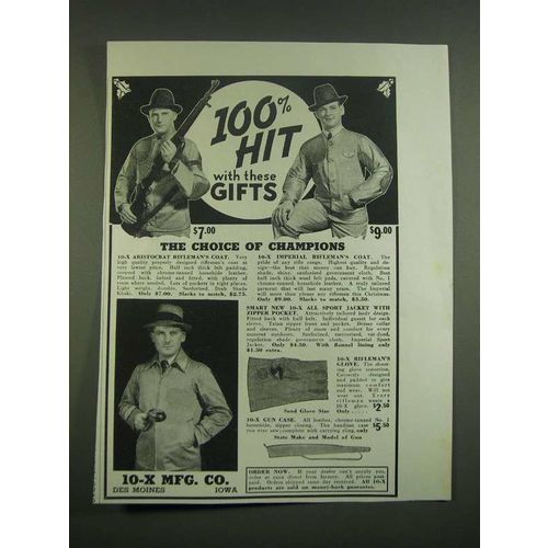 1939 10-X Ad - Aristocrat Rifleman's Coat, Imperial Rifleman's Coat