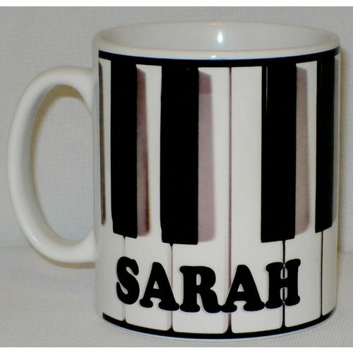 Piano Keyboard Mug Can Personalise Pianist Forte Player Music Musician Keys Gift