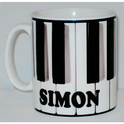 Piano Keyboard Mug Can Personalise Pianist Forte Player Music Musician Keys Gift