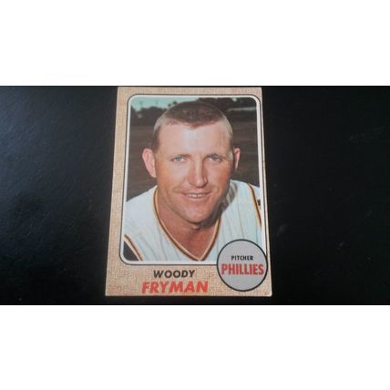 1968 Topps Card # 112 Woody Fryman Very Good (3) Philadelphia Phillies
