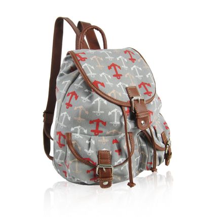 Anchor Print Retro Rucksack