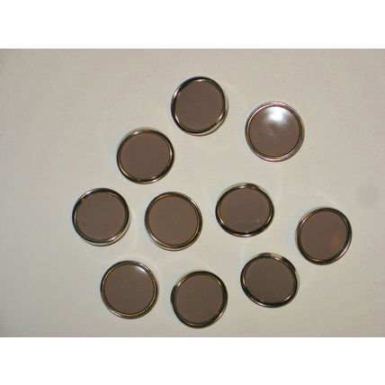 DD10 Dark Tan Shank Button Silver Band 3/4 Round 10 Pieces Sewing Crafting