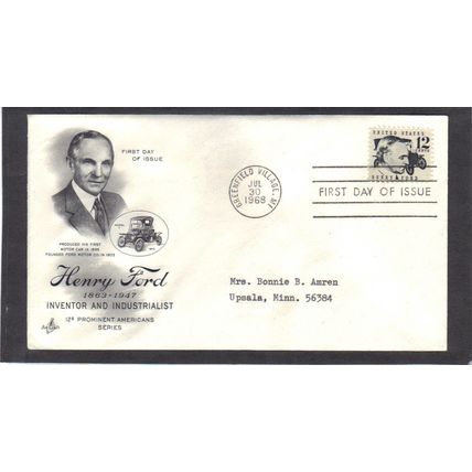 FDC Art Craft 1286A 12c Henry Ford (Cachet-Typed/A) CV39424