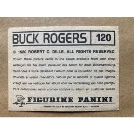 Buck Rogers Sticker # 120 (A) unused 1980 Panini
