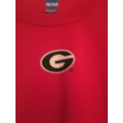 NCAA Georgia Bulldogs Women's Juniors Red & Black Athleic Shirt Top Size Large