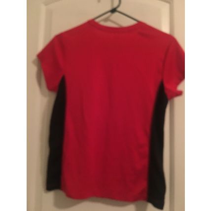 NCAA Georgia Bulldogs Women's Juniors Red & Black Athleic Shirt Top Size Large