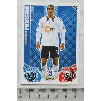 2010/11 Topps Match Attax Trading Card U19 Rodrigo Morenco, Bolton Wanderers