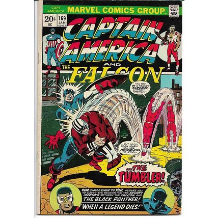 Captain America #169 (1974) *Marvel Comics / The Falcon / The Tumbler / Buscema*