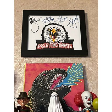 Cobra Kai Eagle Fang Karate Title Card Cast-Signed- 8.5x11- Autograph Reprints