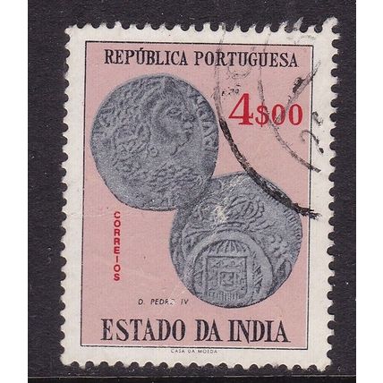 Portuguese India 1959 Coins Pedro IV 4e SG 701 fine used VGC