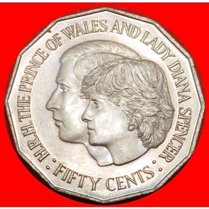 GREAT BRITAIN: AUSTRALIA ★ 50 CENTS 1981 UNC LADY DIANA ★LOW START★NO RESERVE