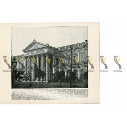 National Congress, Santiago, Chile, Book Illustration (Print), 1899