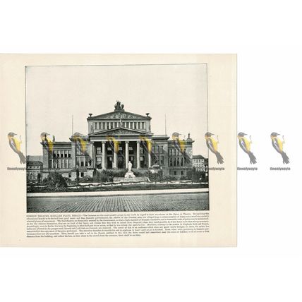Comedy Theatre, Schiller Platz, Berlin, Germany, Book Illustration (Print), 1899