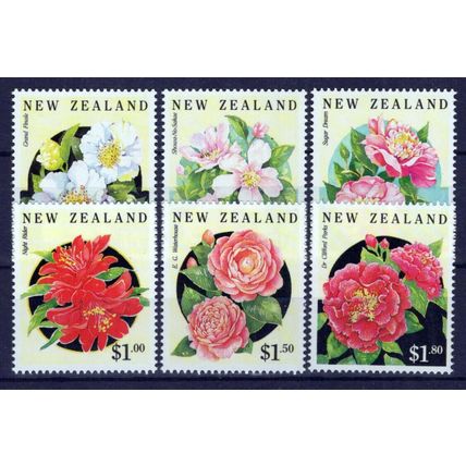 New Zealand 1110-1115 MNH Flowers Plants Camellias ZAYIX NZES0014M