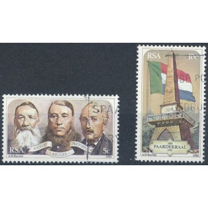 Centenary of Paardekraal Monument - South Africa 1980 - F H - SG 486/7 (E)