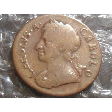 1675 Charles II farthing.
