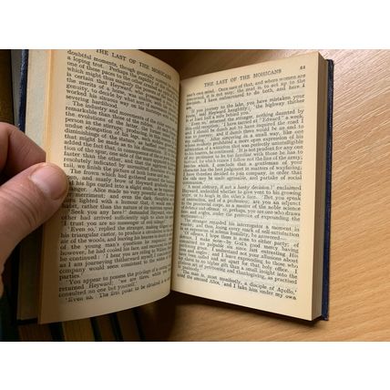 VINTAGE "LAST OF THE MOHICANS" J FENIMORE COOPER FICTION FAUX LEATHER BOOK (P2)