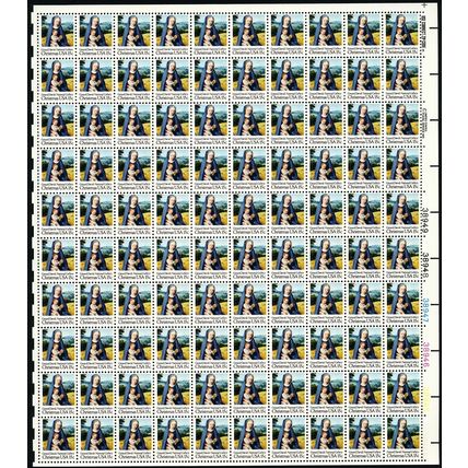 Christmas Madonna and Child Horse Sheet of 100 - 15 Cent Stamps Scott 1799