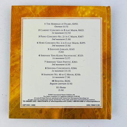 Mozart - Musical Masterpieces By Various Artists (CD, Digipak Booklet)