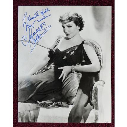 COLBERT, CLAUDETTE (1905 - 1996): The: original signed b/w photograph