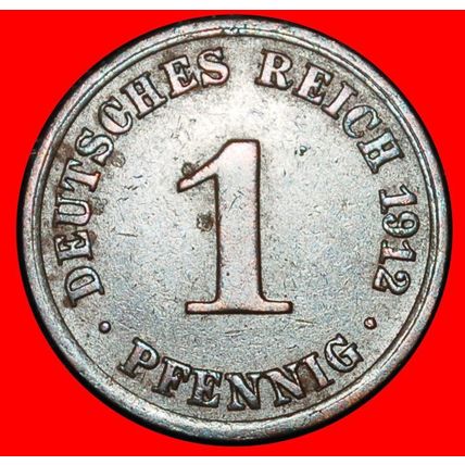 Ⰶ EAGLE (1890-1916): GERMANY ★1 PFENNIG 1912A PRUSSIA★LOW START★NO RESERVE