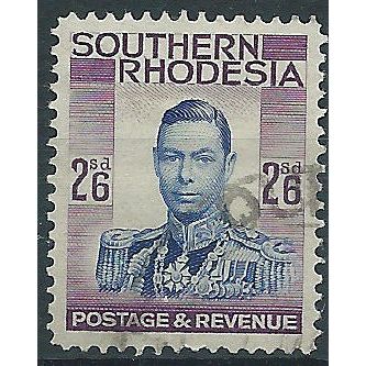 Southern Rhodesia 1937 SG51 2/6d Ultramarine & Purple Fine Used....