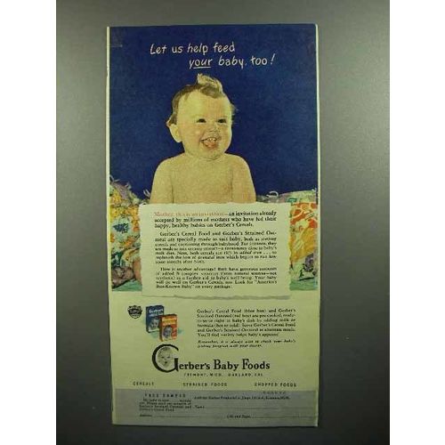 1946 Gerber's Baby Food Ad - Let Us Help Feed Your Baby