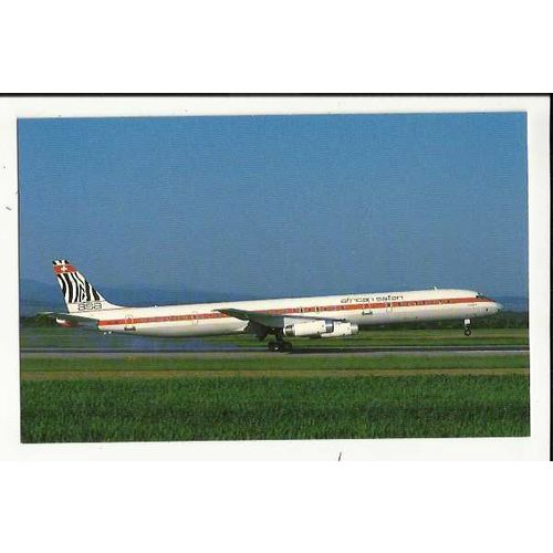 Aviation ASA AFRICAN SAFARI DC-8-63 Postcard by Buchair (8949)