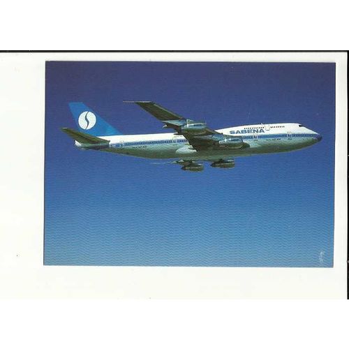 Aviation SABENA BOEING 747-300 Postcard