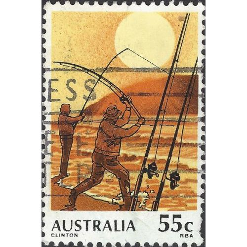 AUSTRALIA, Fly Fishing, orange 1979, 55c