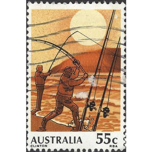 AUSTRALIA, Fly Fishing, orange 1979, 55c, #2