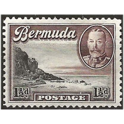 Bermuda 1936 SG100 1 1/2d Black & Chocolate Mounted Mint ...