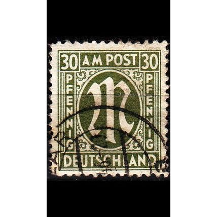 GERMANY Alliiert AmBri [1945] MiNr 0029 c A ( O/used )