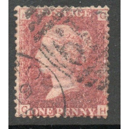 Sg43 1d red plate 149 fine used " G H " (REDS)