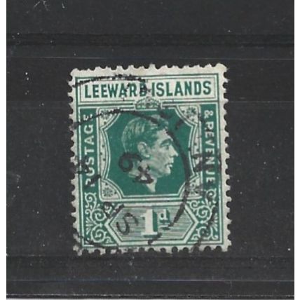 LeewardIslands.SG100 1d Blue-Green.Fine Used.Nov24b