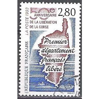 France 1993 Michel 2974 O Cote (2008) 1.00 € 50 Ans libération de la Corse