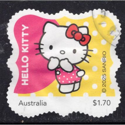 2025 HELLO KITTY AND FRIENDS, USED SELF-ADHESIVE MYSTAMP. 17/18