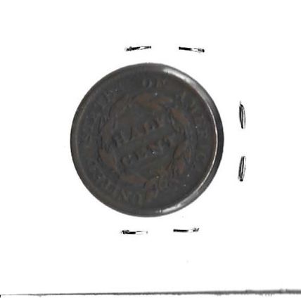 1828 US Half Cent Fine Grey Sheet $88.00