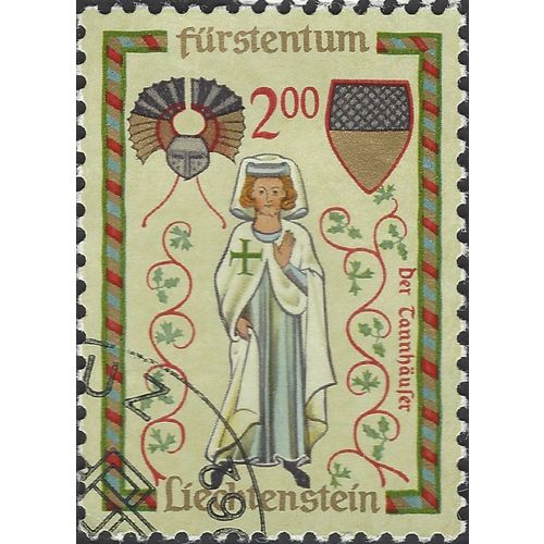 LIECHTENSTEIN, The Tannhauser, yellow 1962, 2.00Fr