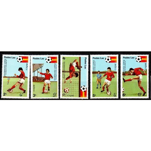 LAOS [1981] MiNr 0505-10 ( oG/no gum ) Fußball