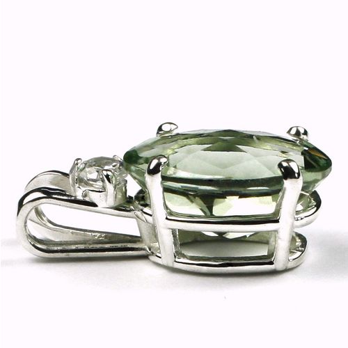 Green Amethyst (Prasiolite), 925 Sterling Silver Pendant, SP019