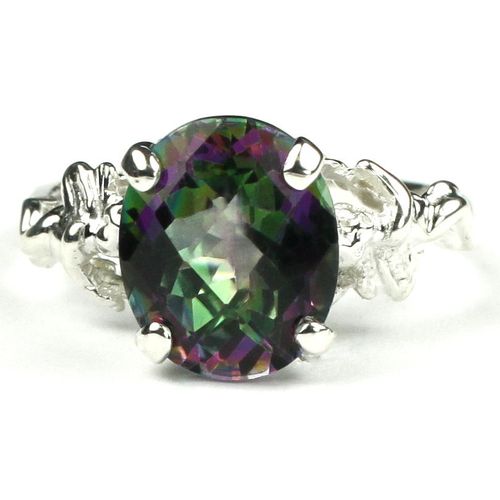 Mystic Fire Topaz, 925 Sterling Silver Angel Ring, SR154