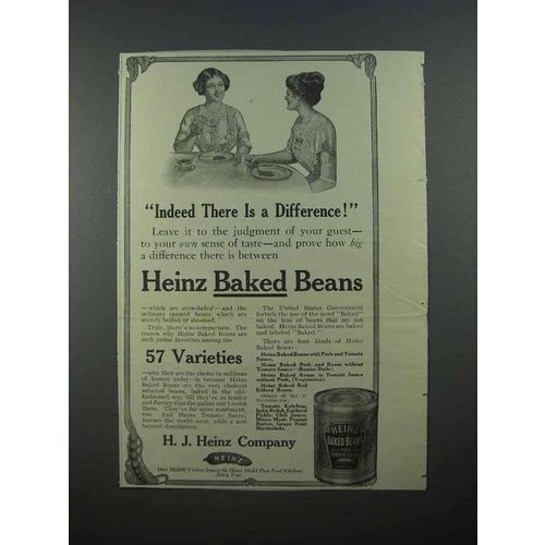 1913 Heinz Baked Beans Ad - There is a Difference