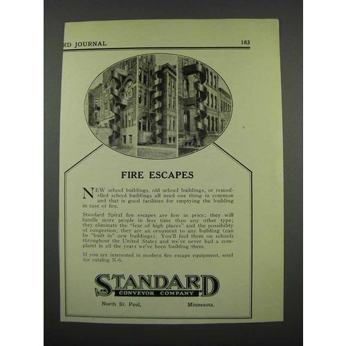 1929 Standard Spiral Fire Escapes Ad